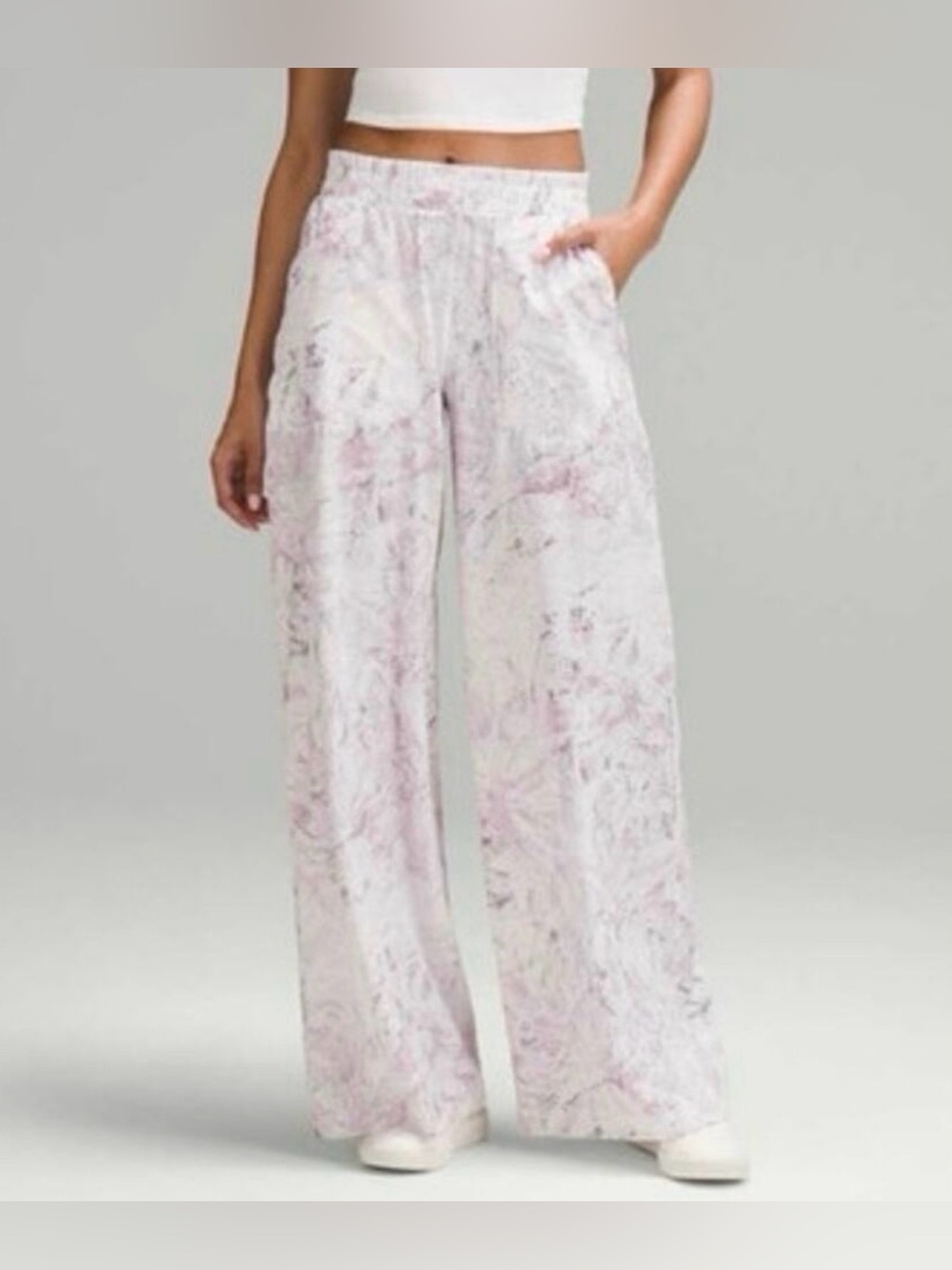 Lululemon Swift Mid-Rise Wide-Leg Pant Gossamer Floral Vita Pink sz 0, NWOT